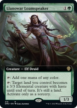 Llanowar Loamspeaker (Extended Art) (416) (DMU)