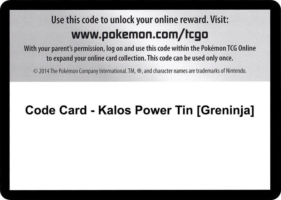 Code Card - Kalos Power Tin [Greninja] (FLF)