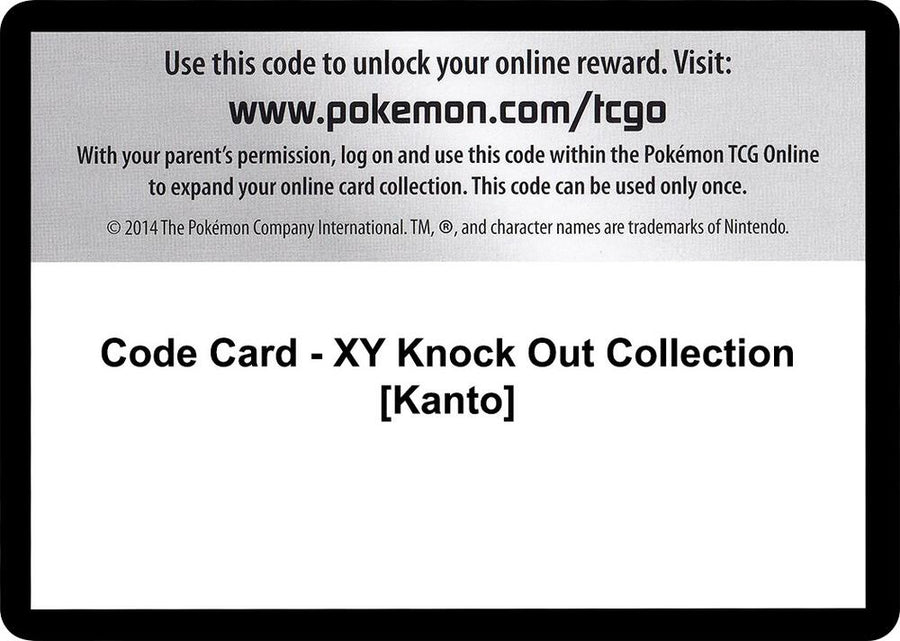 Code Card - XY Knock Out Collection [Kanto] (FFI)