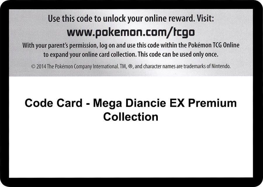 Code Card - Mega Diancie EX Premium Collection (PHF)