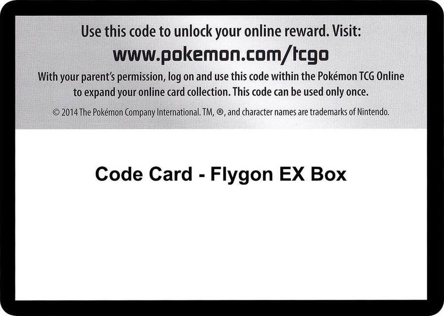 Code Card - Flygon EX Box (PRC)