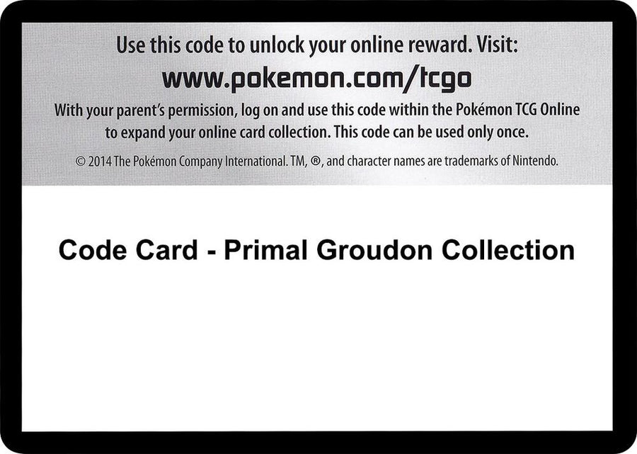 Code Card - Primal Groudon Collection (PRC)