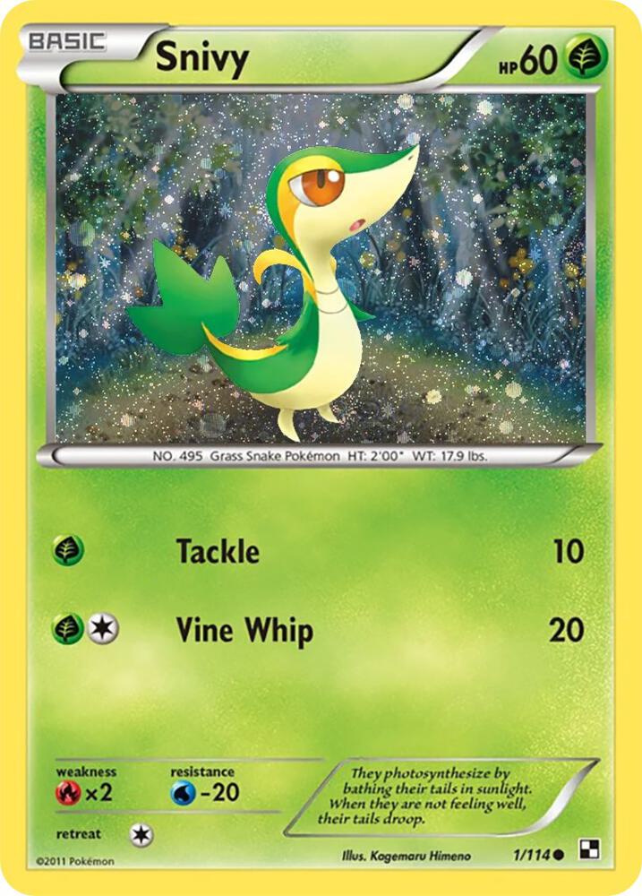Snivy - 1/114 (Cosmos Holo) (001/114) (MCAP)