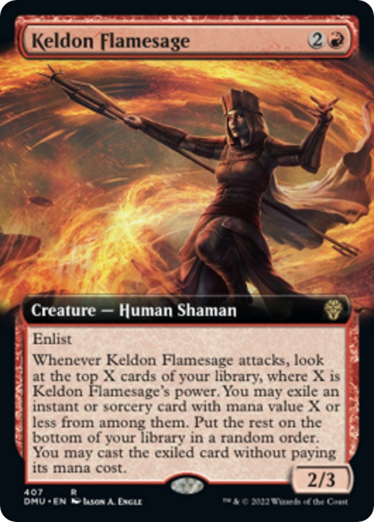 Keldon Flamesage (Extended Art) (407) (DMU)