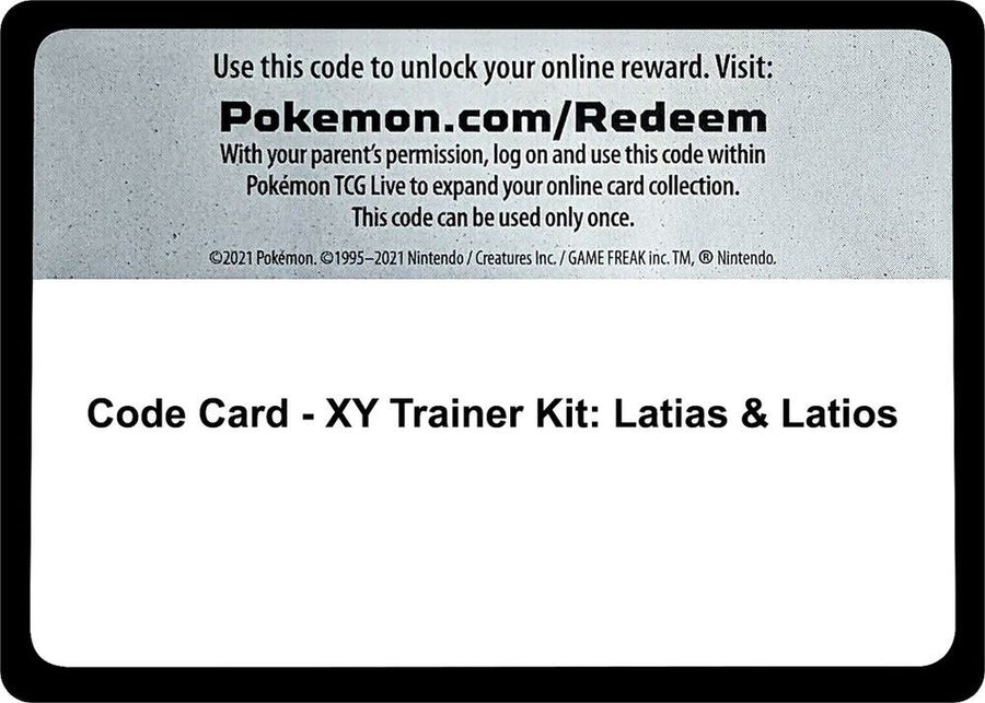 Code Card - XY Trainer Kit: Latias & Latios (PR)