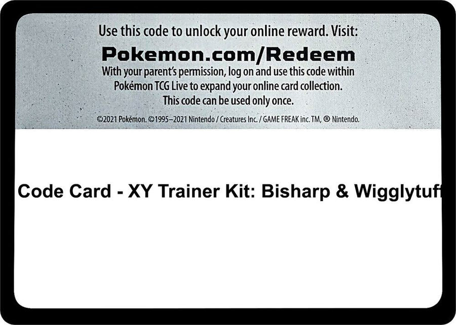 Code Card - XY Trainer Kit: Bisharp & Wigglytuff (PR)
