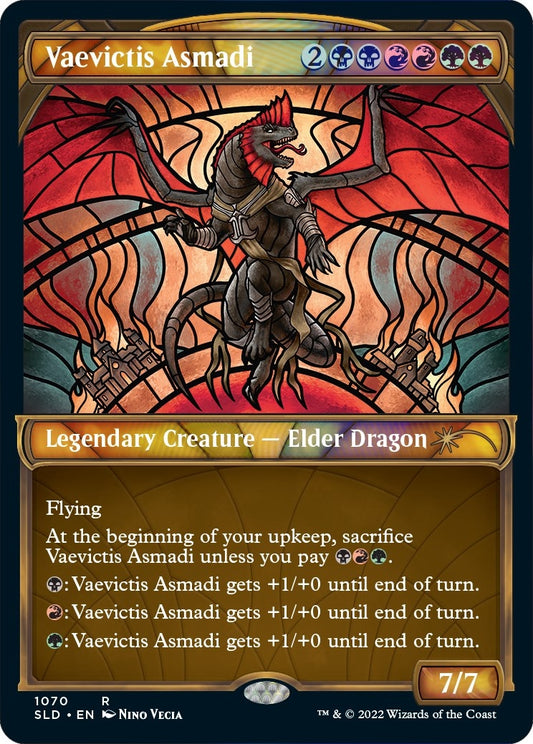 Image for Vaevictis Asmadi (Stained Glass) (Textured Foil) (1070) (SLD) - Magic: The Gathering