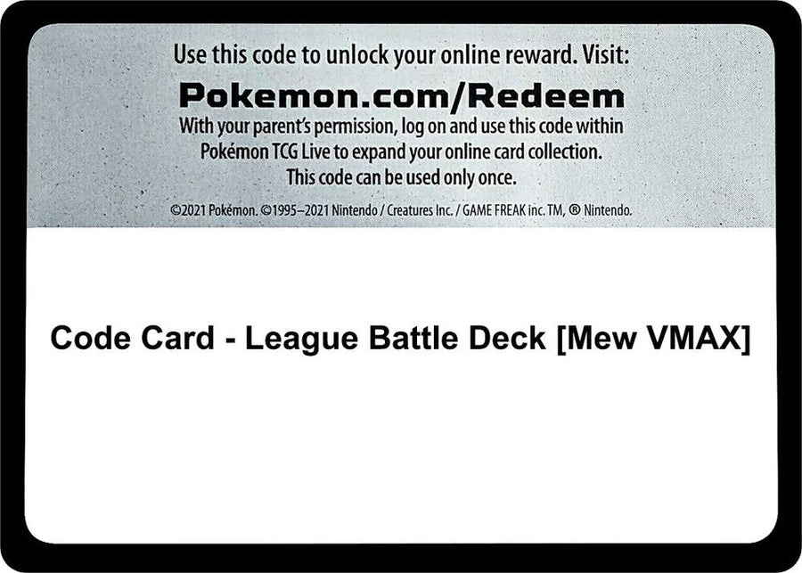 Code Card - League Battle Deck [Mew VMAX] (MCAP)