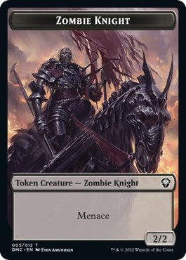 Zombie Knight // Warrior Double-Sided Token (5 // 4) (DMC)