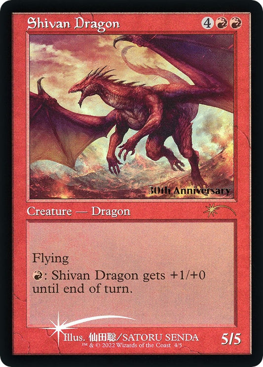 Image for Shivan Dragon (Retro Frame) (4) (30A-P) - Magic: The Gathering