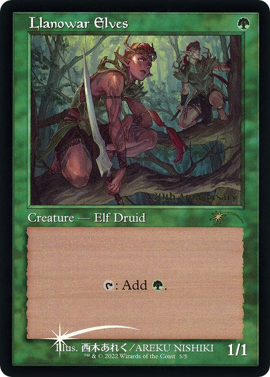 Image for Llanowar Elves (Retro Frame) (5) (30A-P) - Magic: The Gathering
