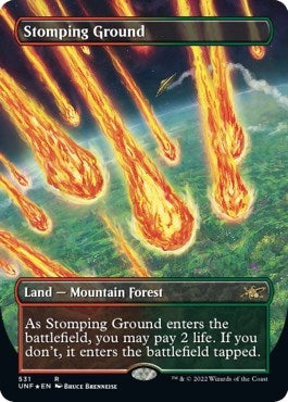 Image for Stomping Ground (Borderless) (Galaxy Foil) (531) (UNF) - Magic: The Gathering