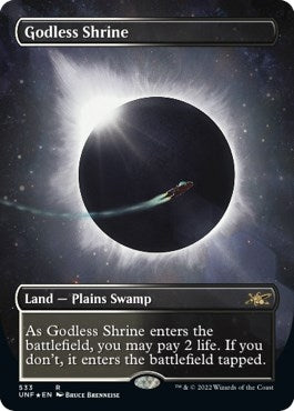 Image for Godless Shrine (Borderless) (Galaxy Foil) (533) (UNF) - Magic: The Gathering