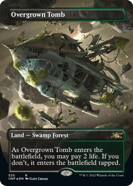 Image for Overgrown Tomb (Borderless) (Galaxy Foil) (535) (UNF) - Magic: The Gathering