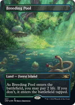Image for Breeding Pool (Borderless) (Galaxy Foil) (537) (UNF) - Magic: The Gathering