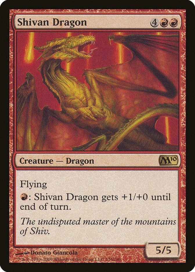 Image for Shivan Dragon (156) (M10) - Magic: The Gathering
