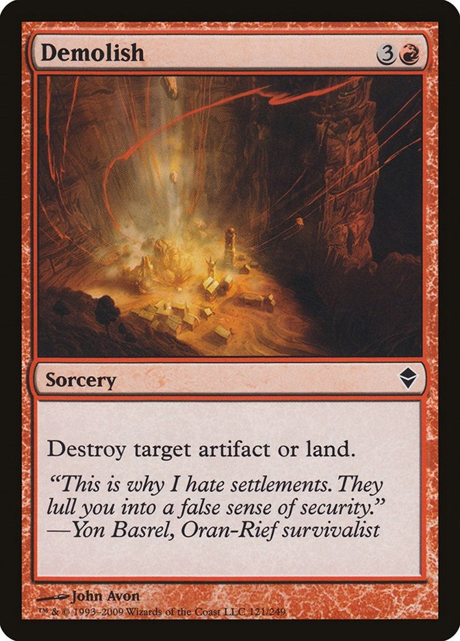 Image for Demolish (121) (ZEN) - Magic: The Gathering