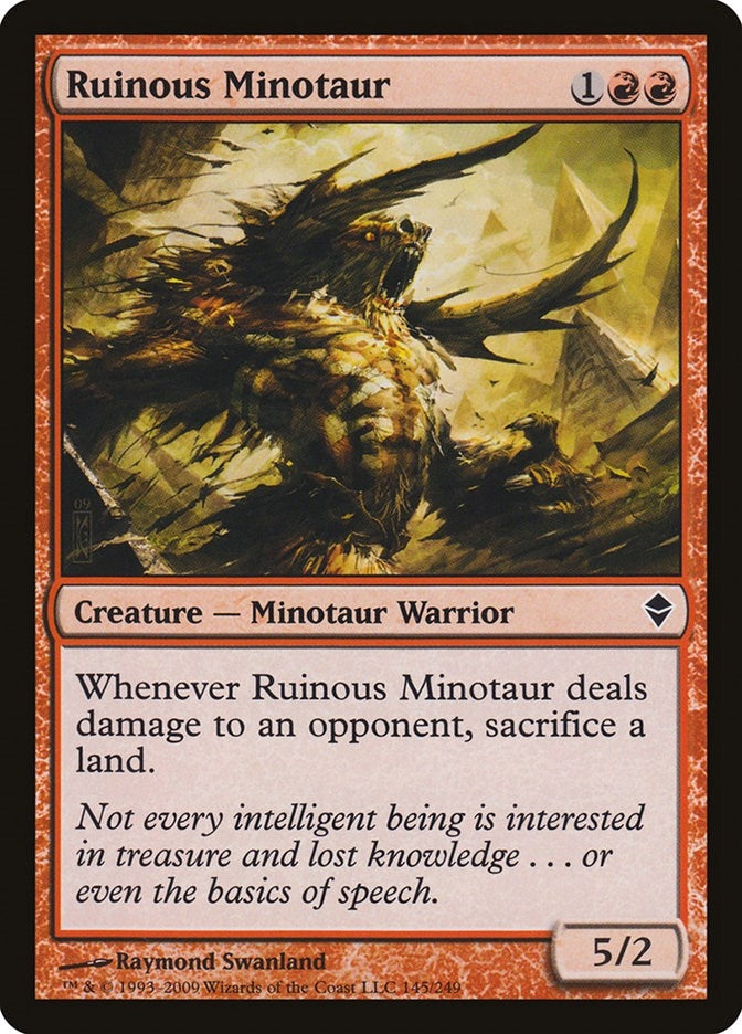 Image for Ruinous Minotaur (145) (ZEN) - Magic: The Gathering