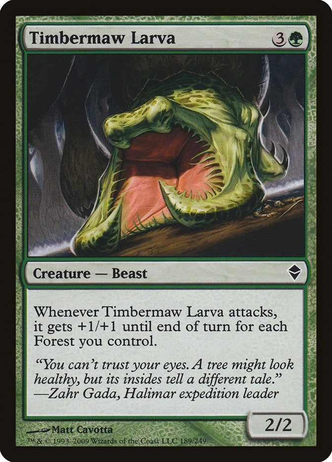 Image for Timbermaw Larva (189) (ZEN) - Magic: The Gathering