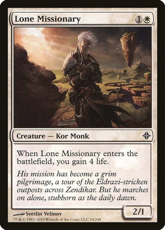 Image for Lone Missionary (34) (ROE) - Magic: The Gathering