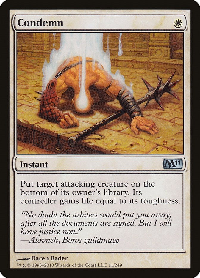 Image for Condemn (11) (M11) - Magic: The Gathering