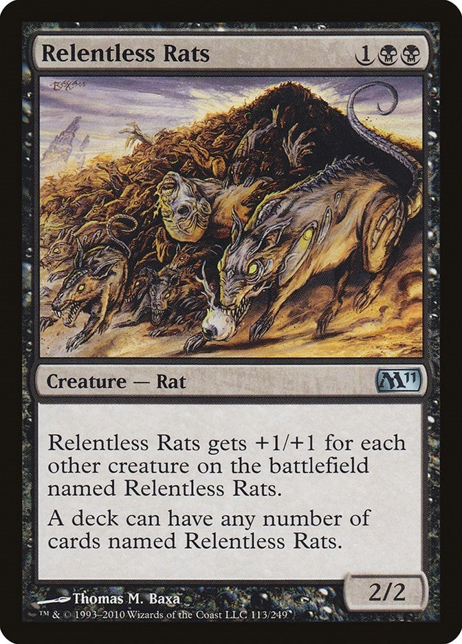 Image for Relentless Rats (113) (M11) - Magic: The Gathering