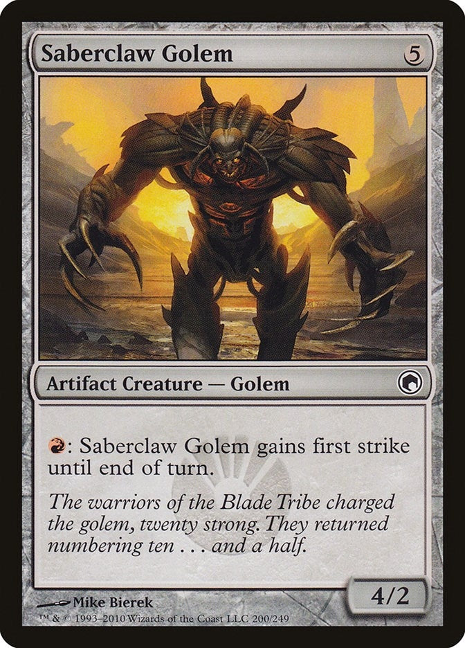 Image for Saberclaw Golem (200) (SOM) - Magic: The Gathering