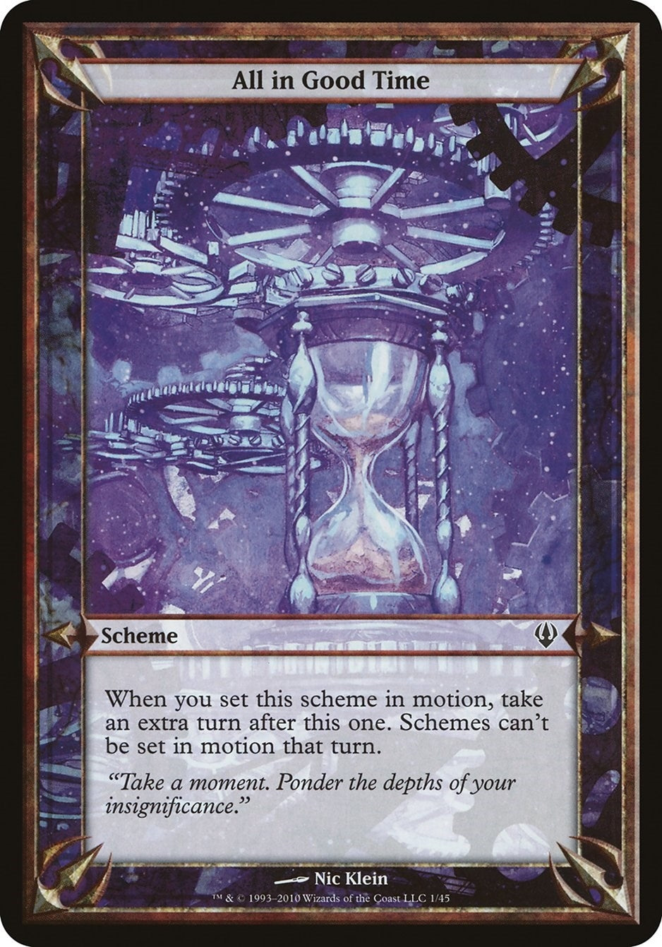 Image for All in Good Time (Archenemy) (OVER) - Magic: The Gathering