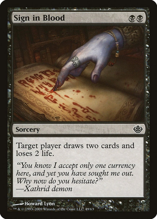 Image for Sign in Blood (49) (DDD) - Magic: The Gathering