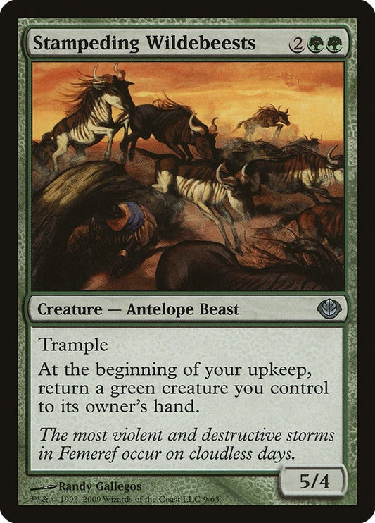 Image for Stampeding Wildebeests (9) (DDD) - Magic: The Gathering