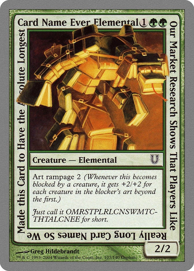 Our Market Research Shows That Players Like Really Long Card Names.... (107) (UNH)