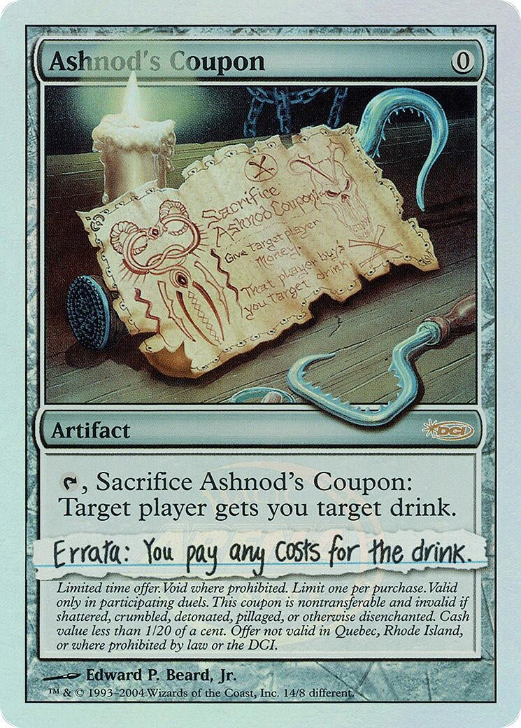 Ashnod's Coupon (14) (ARENA)