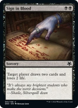 Sign in Blood (61) (GN3)