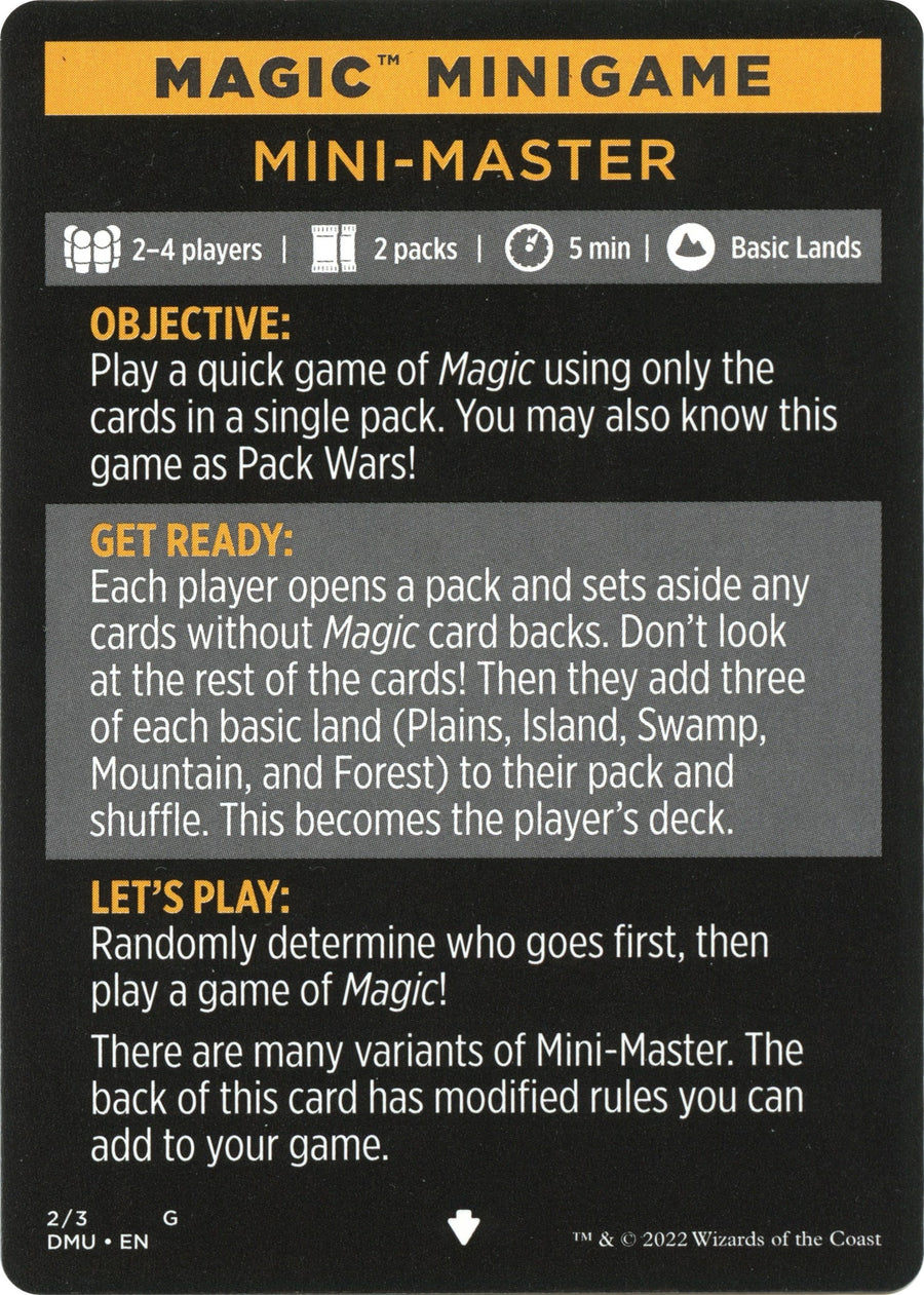 Magic Minigame: Mini-Master (2) (DMU)