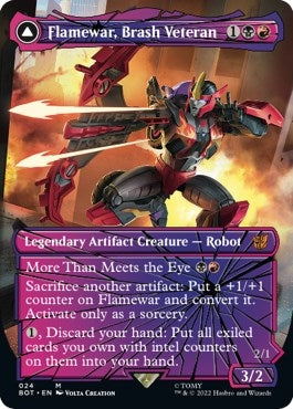 Flamewar, Brash Veteran (Shattered Glass) (24) (BOT)