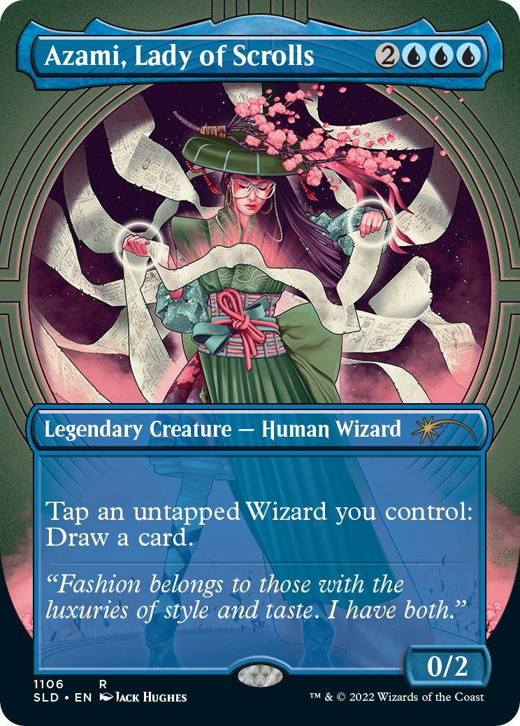 Azami, Lady of Scrolls (Borderless) (1106) (SLD)