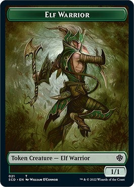 Elf Warrior // Cat Beast Double-Sided Token (21 // 4) (SCD)