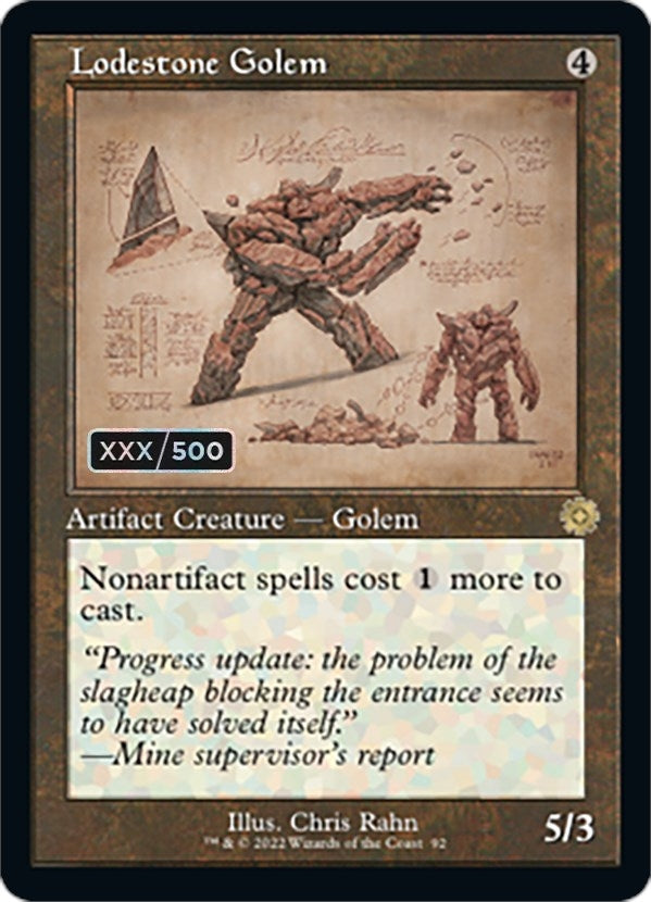 Lodestone Golem (Schematic) (Serial Numbered) (92) (BRR)