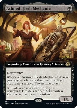 Ashnod, Flesh Mechanist (Extended Art) (323) (BRO)
