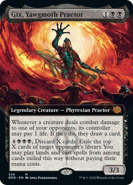 Gix, Yawgmoth Praetor (Extended Art) (326) (BRO)