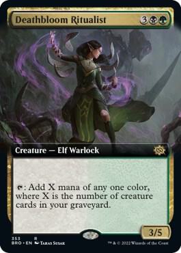 Deathbloom Ritualist (Extended Art) (353) (BRO)