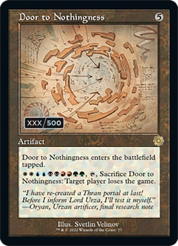 Door to Nothingness (Schematic) (Serial Numbered) (77) (BRR)