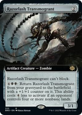 Razorlash Transmogrant (Extended Art) (333) (BRO)