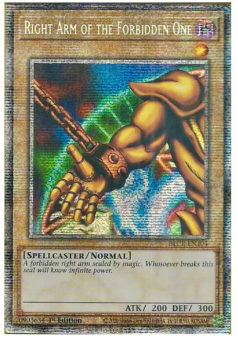 Right Arm of the Forbidden One (Starlight Rare) (BLCR-EN104) (BLCR)