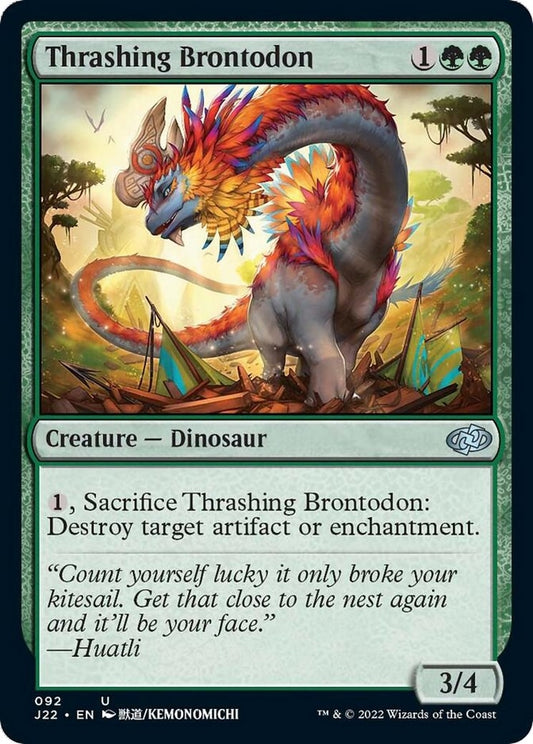 Image for Thrashing Brontodon (92) (J22) - Magic: The Gathering