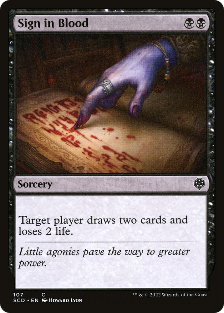 Sign in Blood (107) (SCD)