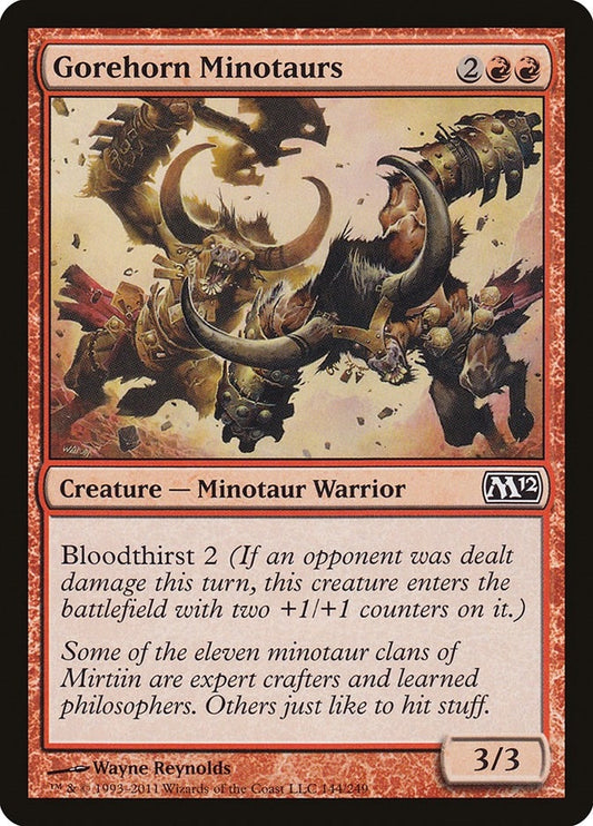 Image for Gorehorn Minotaurs (144) (M12) - Magic: The Gathering