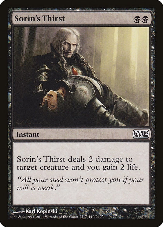 Image for Sorin's Thirst (110) (M12) - Magic: The Gathering
