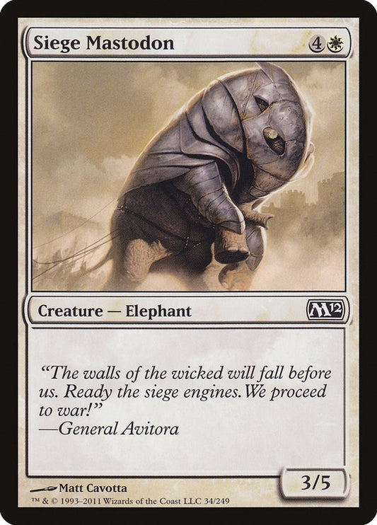 Image for Siege Mastodon (34) (M12) - Magic: The Gathering