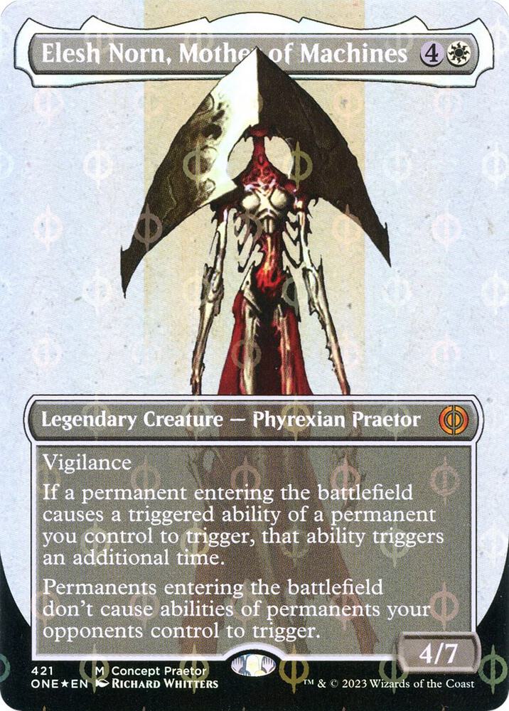 Elesh Norn, Mother of Machines (Concept Praetor) (Step-and-Compleat Foil) (421) (ONE)